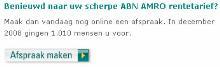 Sociale bevestiging Cialdini - ABN AMRO aantal gemaakte afspraken