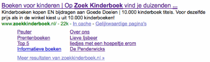 Zoekkinderboek Sitelinks