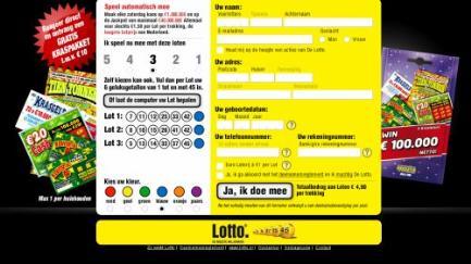 Landingspagina Lotto