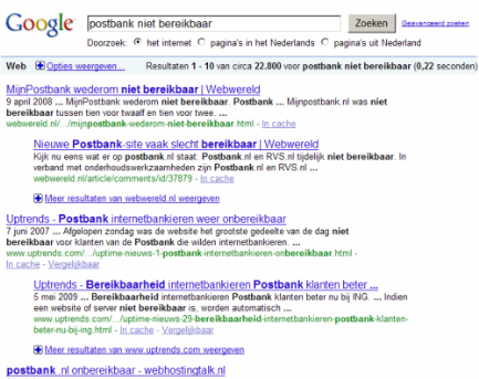 postbank onbereikbaar