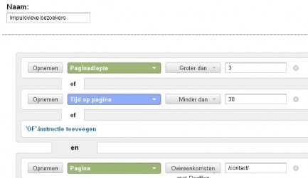 Impulsieve bezoekers uit Google Analytics