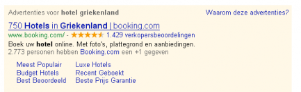 Afbeelding van Booking.com advertentie