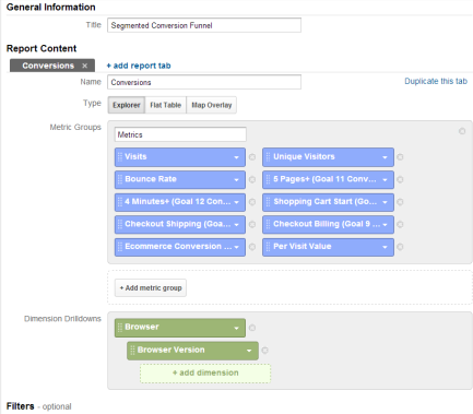 segmented conversion funnel