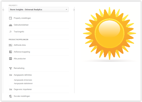 Weerdata en temperatuur als secundaire dimensie