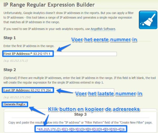 IP RegEx range builder