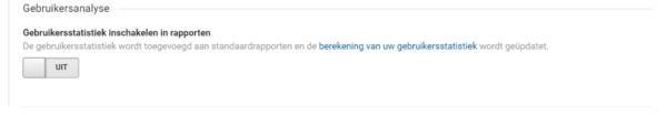 update van Google Analytics