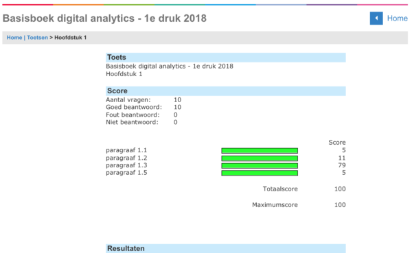 Basisboek Digital Analytics - online oefening