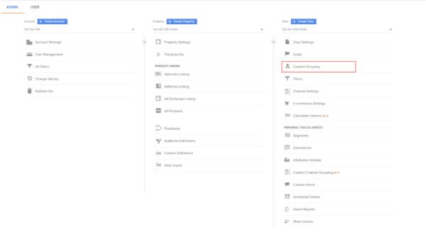 Content Grouping