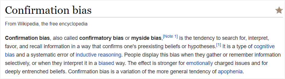 Confirmation Bias