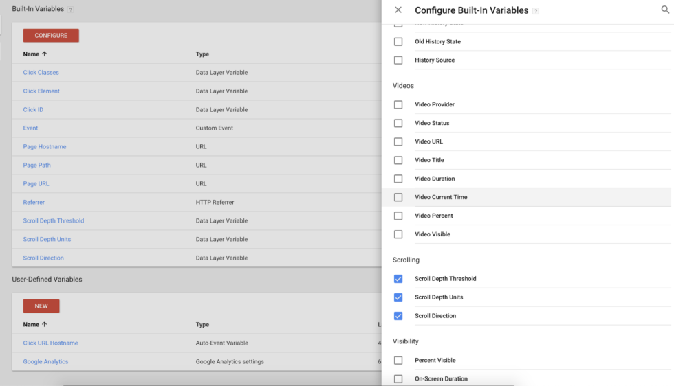 scroll tracking